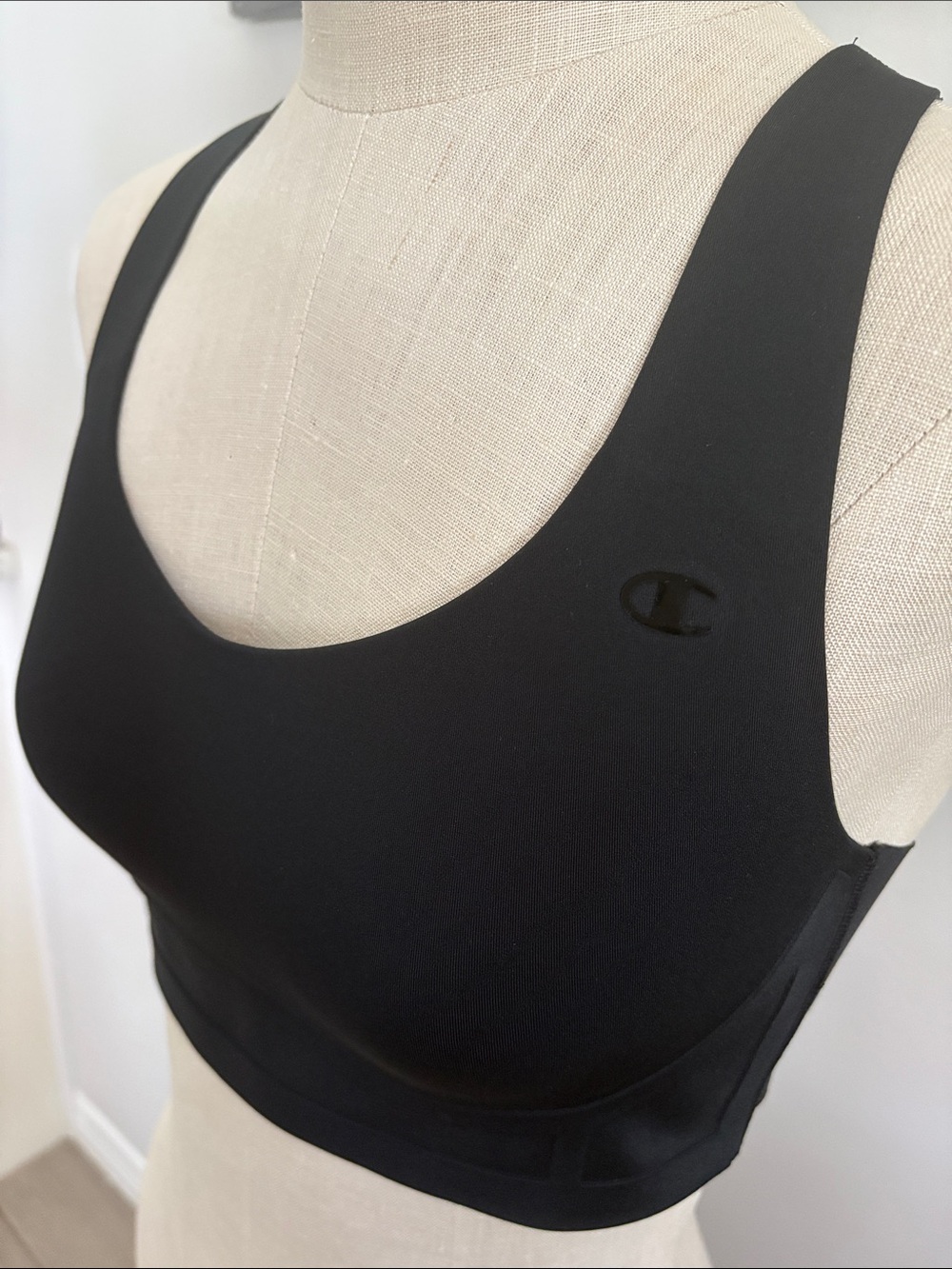 Champion Black Scoop-Neck Sports Bra